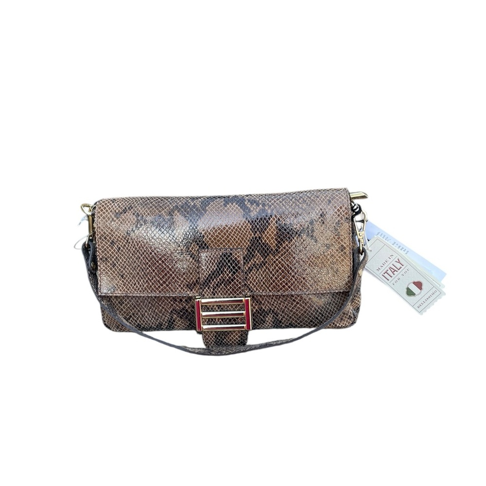 NWT  Divina Firenze Snake Embossed Genuine Leather Made in Italy